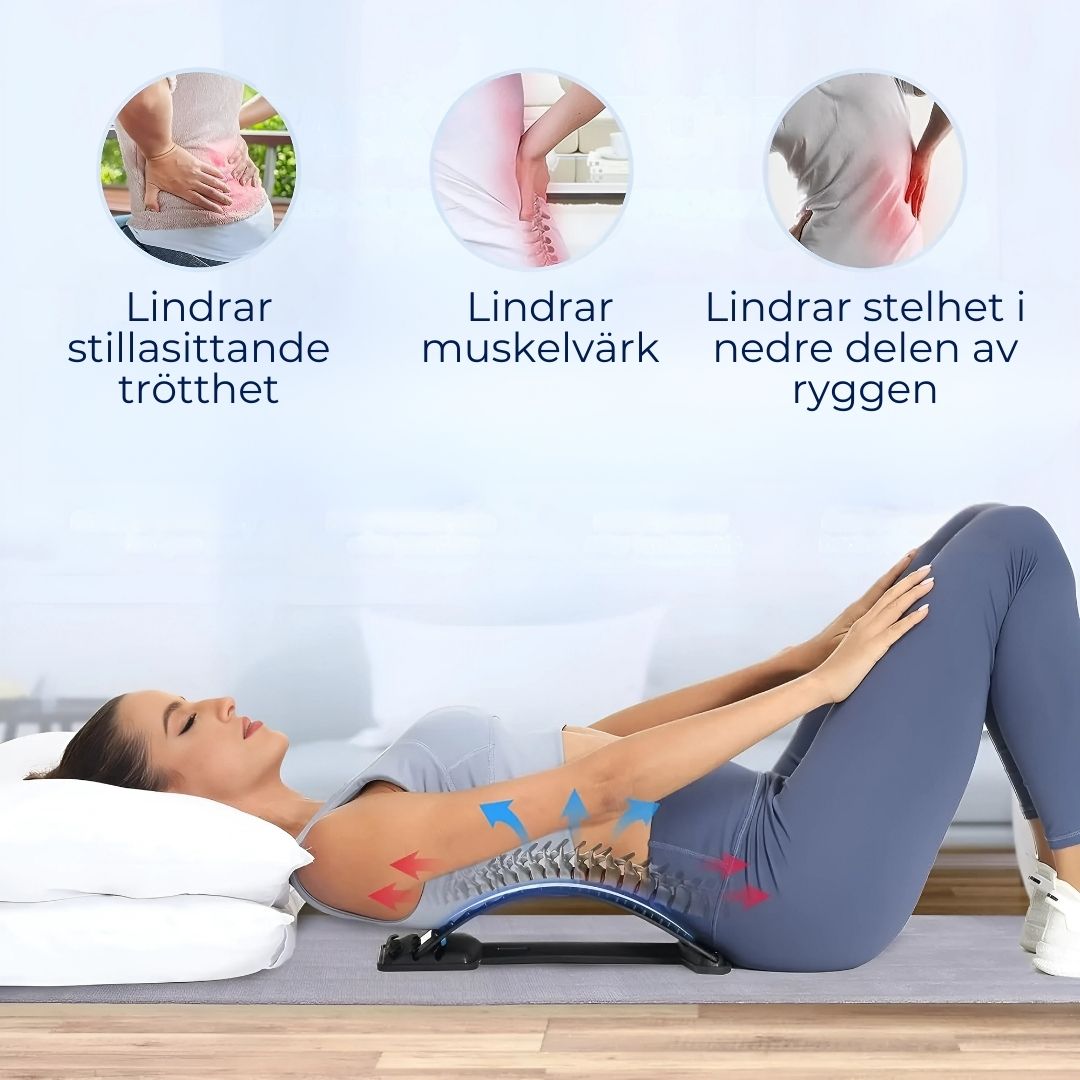 SpineRelief Ortopedisk Ryggsträckare | Förbättrar Hållning & Lindrar Smärta – Ischias, Diskbråck & Kronisk Ryggsmärta