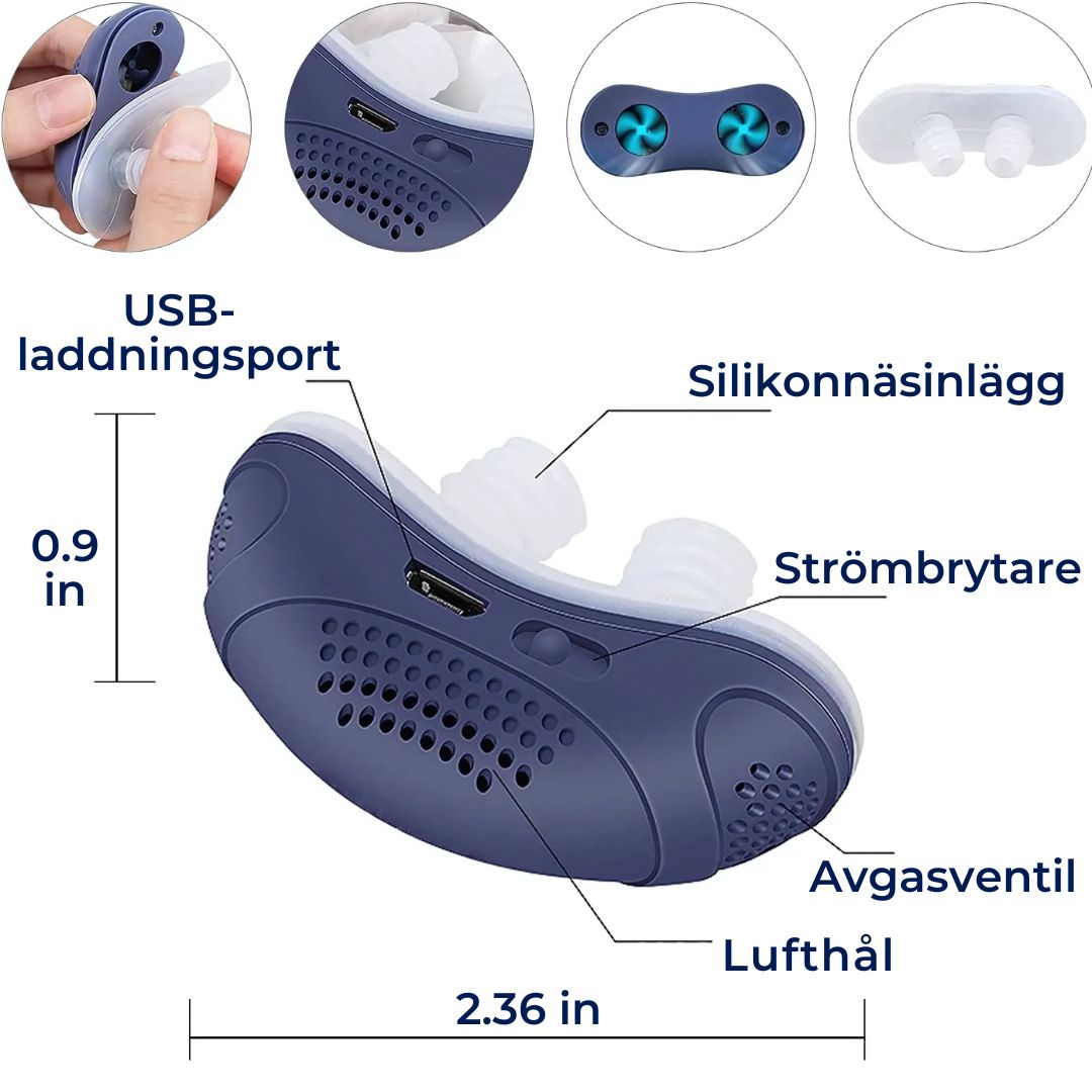 RestEase Micro CPAP Sömnapnémaskin | Portabel anti-snarkningslösning – Uppladdningsbar & Resvänlig CPAP-alternativ