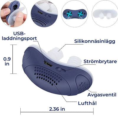 RestEase Micro CPAP Sömnapnémaskin | Portabel anti-snarkningslösning – Uppladdningsbar & Resvänlig CPAP-alternativ