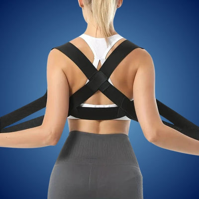 SpineAlign Hållningskorrigerare | Lindrar ryggsmärta – Justerbart stöd för hållning & övre ryggen – Nack- & axelsmärta