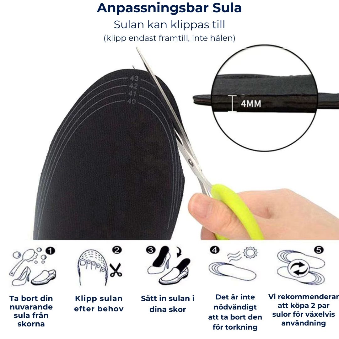 VärmeSulor | Justerbara Värmesulor med Temperaturkontroll - För Kallt Väder, Kalla Fötter