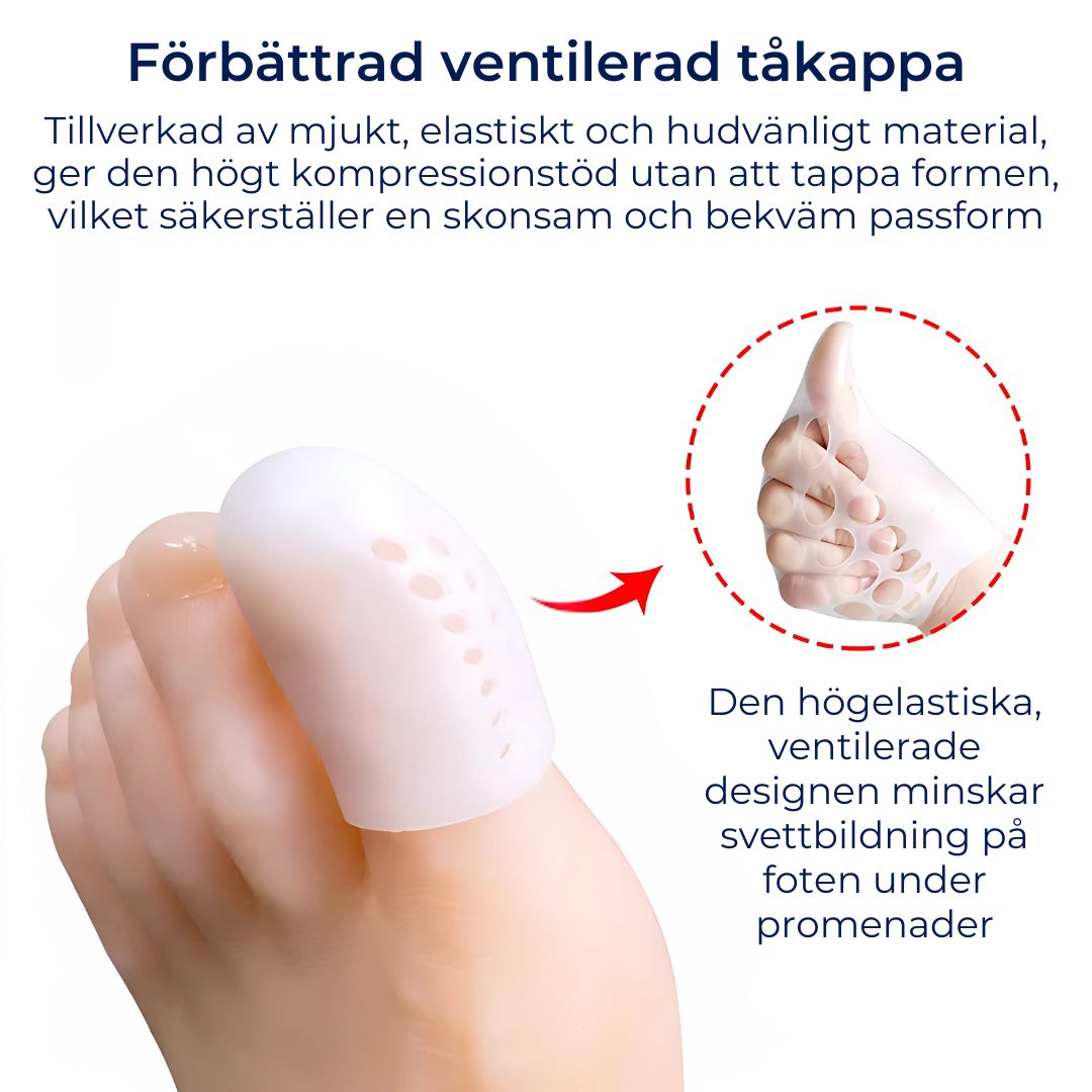 ToeGuard Comfort SiliconSoft Skydd | Ventilerande Mjuk Silikon för Hallux Valgus och Blåsor - Smärtlindring och Bekväm Fotvård