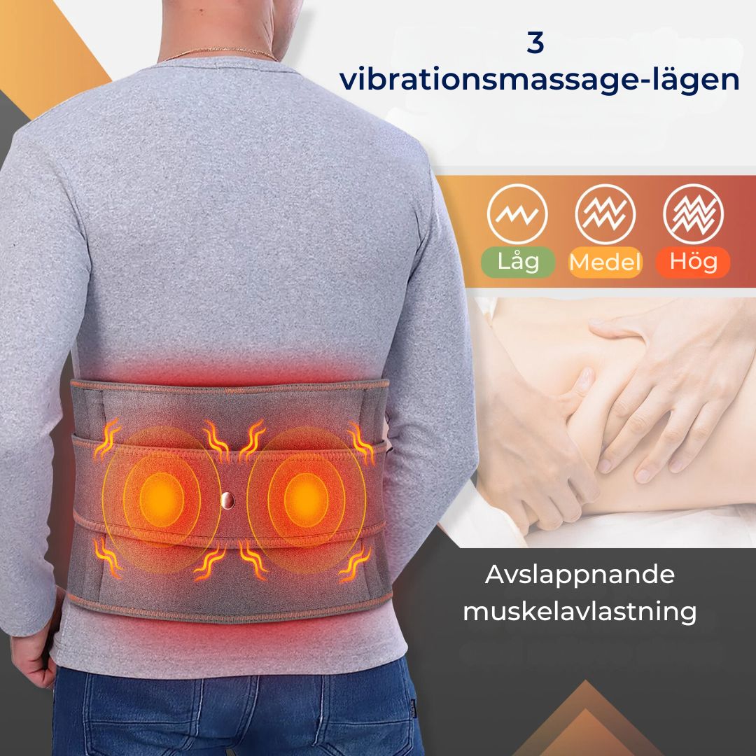 ThermaLindring Värmebälte för Ryggsmärta | Rödljusterapi - Justerbart - Lindrar Smärta - Minskar Spänningar - Förbättrar Cirkulationen