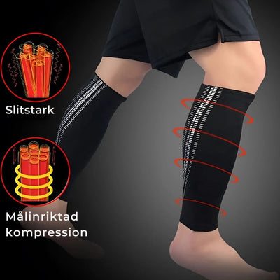 SportFlex Stödstrumpor | 1 st – För Ökad Muskelstabilitet med Kompression - Reducerar Trötthet vid Fysiska Aktiviteter