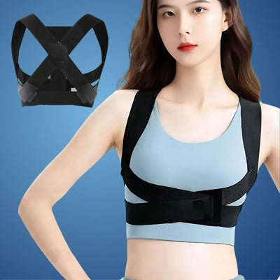 SpineAlign Hållningskorrigerare | Lindrar ryggsmärta – Justerbart stöd för hållning & övre ryggen – Nack- & axelsmärta