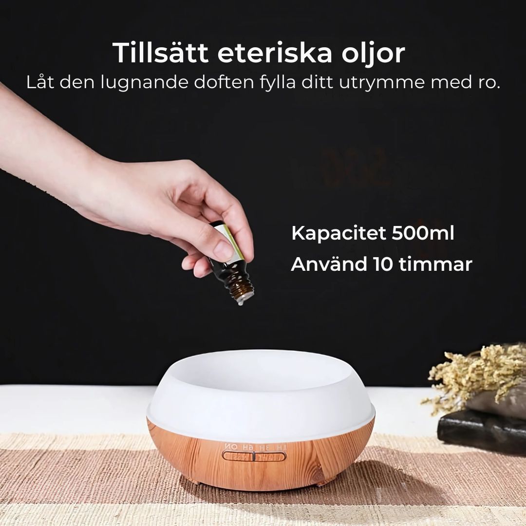 ZenAir aromadiffusor och luftfuktare för aromaterapi | Luftrening & fuktgivande komfort – För välbefinnande & avkoppling