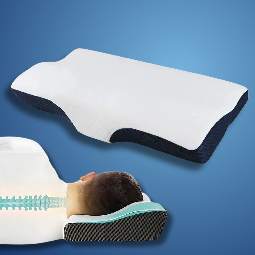 SovBalans Nackkudde i Minnesfoam | Ergonomisk Form för Lindring av Nacksmärta och Bättre Sömnkvalitet