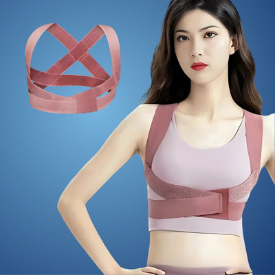 SpineAlign Hållningskorrigerare | Lindrar ryggsmärta – Justerbart stöd för hållning & övre ryggen – Nack- & axelsmärta