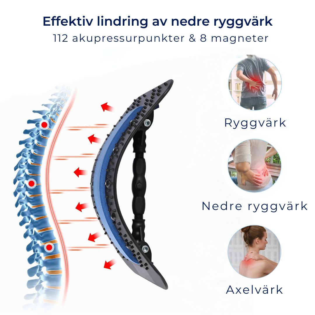 SpineRelief Ortopedisk Ryggsträckare | Förbättrar Hållning & Lindrar Smärta – Ischias, Diskbråck & Kronisk Ryggsmärta