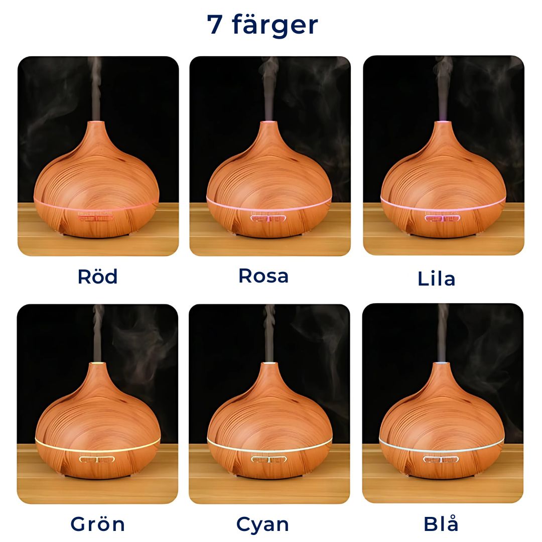 ZenAir aromadiffusor och luftfuktare för aromaterapi | Luftrening & fuktgivande komfort – För välbefinnande & avkoppling