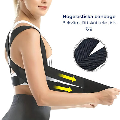 SpineAlign Hållningskorrigerare | Lindrar ryggsmärta – Justerbart stöd för hållning & övre ryggen – Nack- & axelsmärta