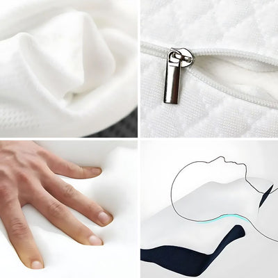 SovBalans Nackkudde i Minnesfoam | Ergonomisk Form för Lindring av Nacksmärta och Bättre Sömnkvalitet