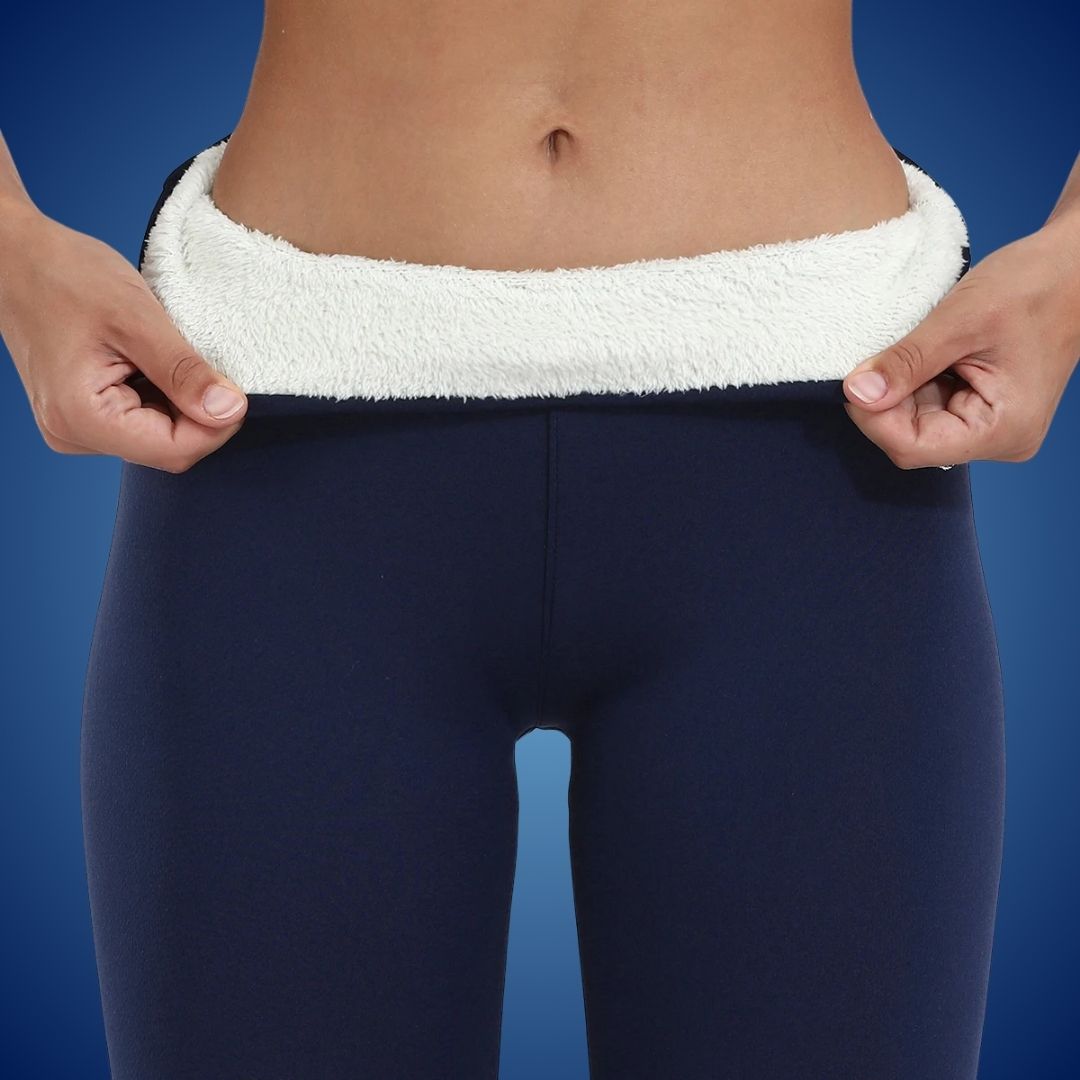 WarmFlex Höga Värmefleece-Leggings | Vinterleggings för Kallt Väder - Värmande & Bekväma - Perfekt för Utomhusaktiviteter