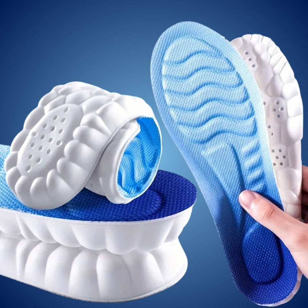 StepEase Cloud 4D Ortopediska Inlägg | Lindrar Hälsmärta – Stötdämpande & Bekväma – För Fotkomfort & Bättre Hållning